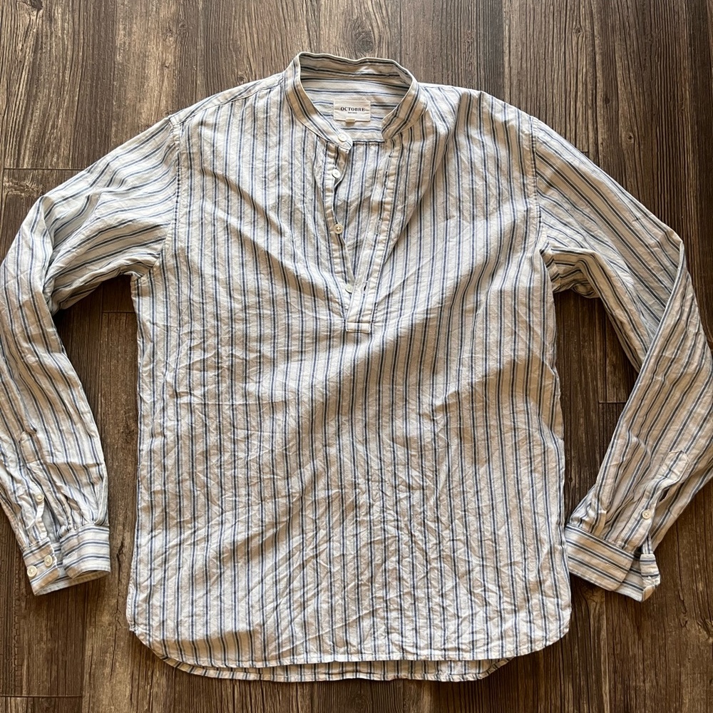 Octobre editions buster shirt. Linen cotton size large